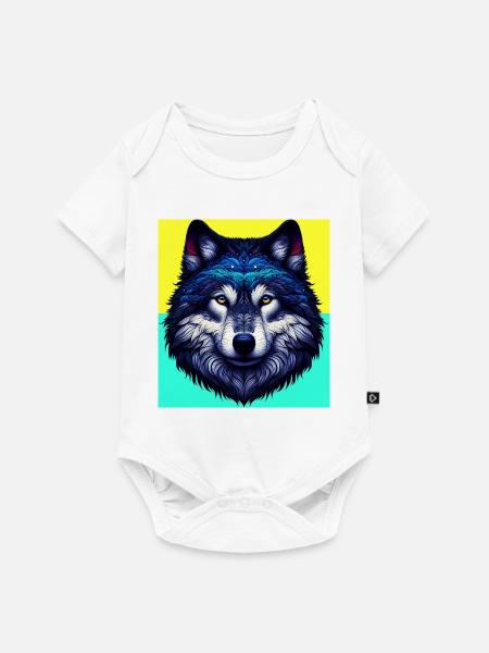 Wolf - Baby Premium Kurzarmbody - Weiß