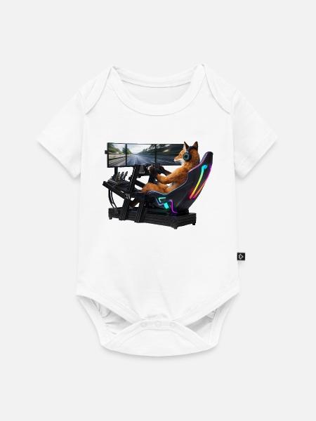Fuchs Sim-Racing - Baby Premium Kurzarmbody - Weiß