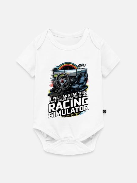 Rennsimulator - Baby Premium Kurzarmbody - Weiß