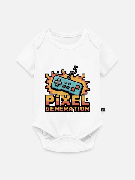 Pixel Generation Konsole - Baby Premium Kurzarmbody - Weiß