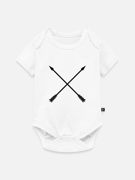 Gekreuzte Pfeile - Baby Premium Kurzarmbody - Weiß