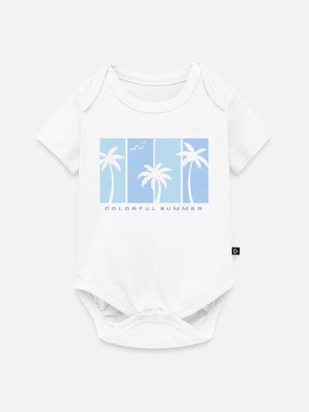 Bunte Sommerstimmungen - Baby Premium Kurzarmbody - Weiß