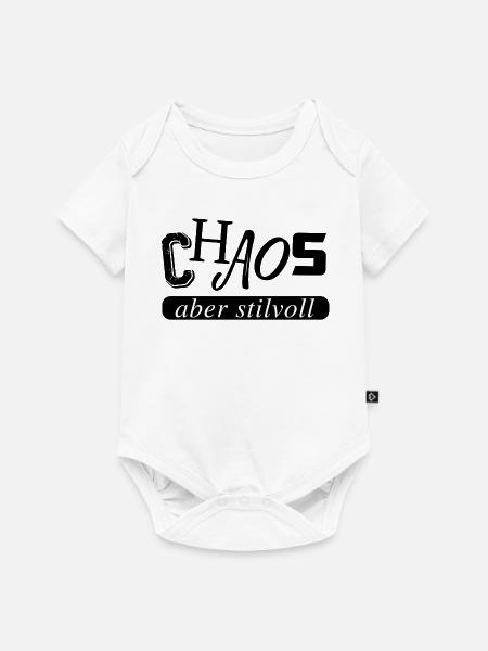 Chaos, aber stilvoll - Baby Premium Kurzarmbody - Weiß