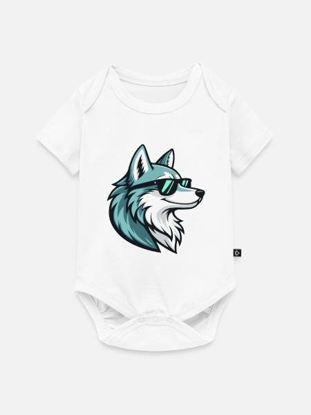 Loup Teal Sonnenbrille - Baby Premium Kurzarmbody - Weiß