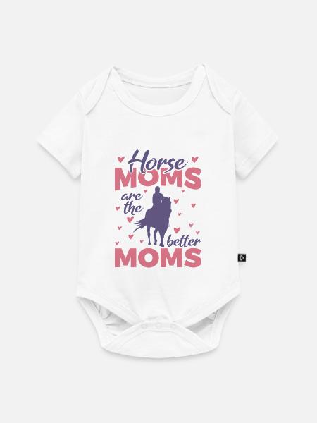 Pferdemutter - Baby Premium Kurzarmbody - Weiß