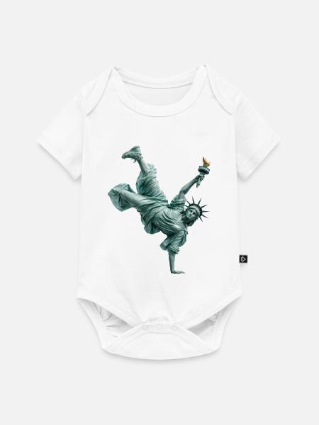 Freiheitsstatue Breakdancing - Baby Premium Kurzarmbody - Weiß