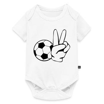 Paix du football - Body à manches courtes Premium Bébé - blanc - Devant