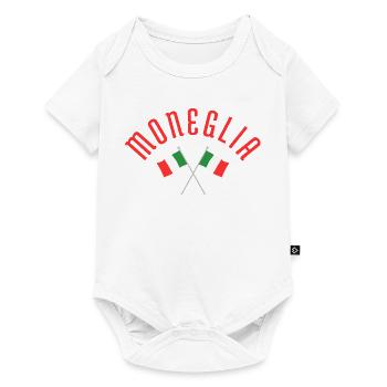 Moneglia Italian Flags Crossed Emblem - Baby Premium short-sleeve bodysuit - white - Front