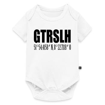 Gütersloh mit Koordinaten - Baby Premium Kurzarmbody - Weiß - Vorne