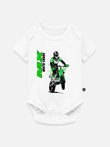 Moto Cross - Supercross - Motocross - Baby Premium Kurzarmbody - Weiß