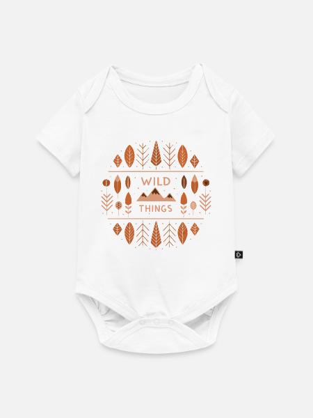 Naturmuster des Wildwaldes - Baby Premium Kurzarmbody - Weiß