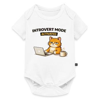 Introvert Mode Activated Cat - Baby Premium short-sleeve bodysuit - white - Front