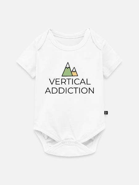 Vertical Addiction - Design mit Bergspitzen - Baby Premium Kurzarmbody - Weiß