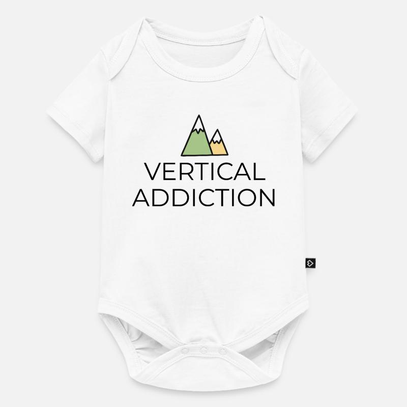 Addiction verticale - Conception avec des sommets montagneux - Body à manches courtes Premium Bébé - blanc