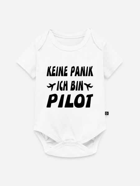 Pilot - Baby Premium Kurzarmbody - Weiß