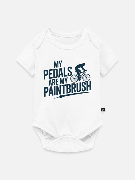 Pedale sind mein Pinsel - Baby Premium Kurzarmbody - Weiß