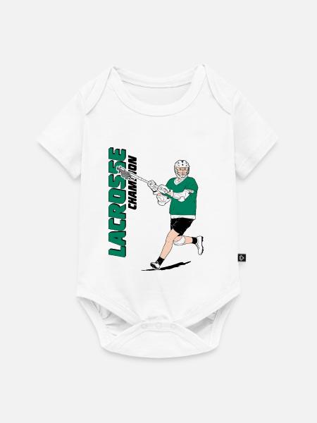 Lacrosse Spieler - Baby Premium Kurzarmbody - Weiß