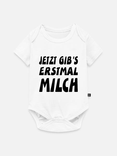 Milch - Baby Premium Kurzarmbody - Weiß