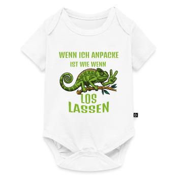 Wenn Ich Anpacke ist wie wenn zwei los lassen... - Baby Premium Kurzarmbody - Weiß - Vorne