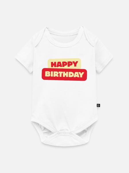Happy Birthday - Baby Premium Kurzarmbody - Weiß