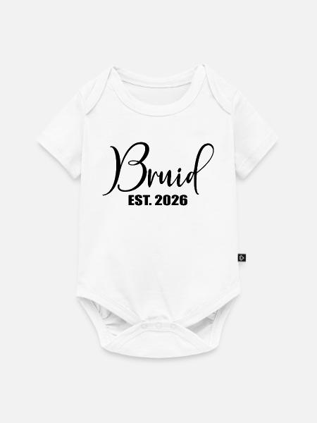 Minimalismus-Braut 2026 - Baby Premium Kurzarmbody - Weiß