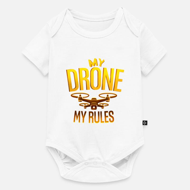 Drone my rules drone pilot - Baby Premium short-sleeve bodysuit - white