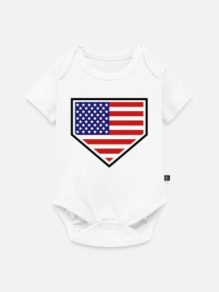 Home Plate - Baby Premium Kurzarmbody - Weiß
