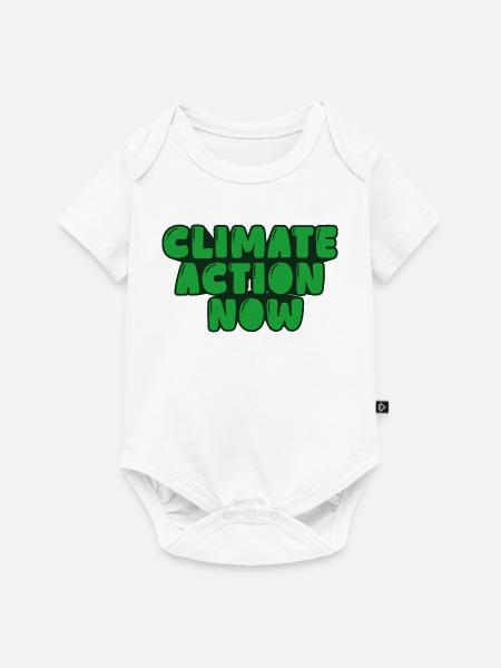 Klimaschutz jetzt - Baby Premium Kurzarmbody - Weiß