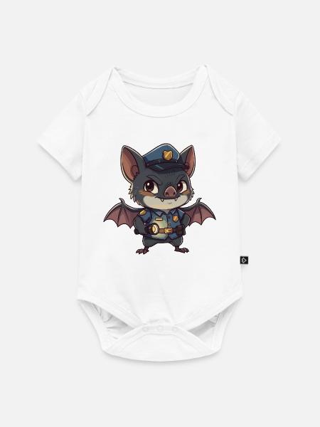 Fledermaus-Polizei Patrouille - Baby Premium Kurzarmbody - Weiß