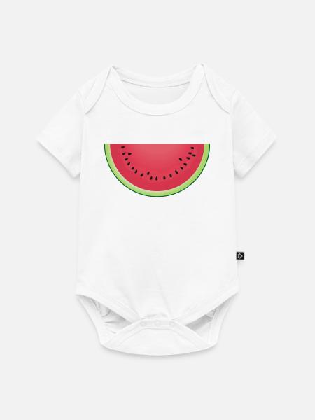 Saftige Wassermelonenscheibe - Baby Premium Kurzarmbody - Weiß
