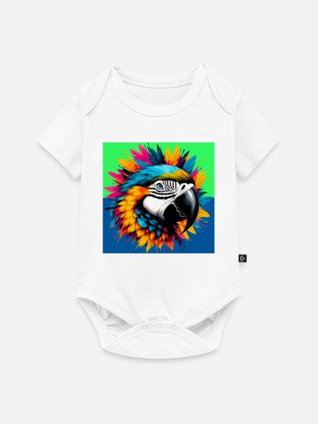 Papagei - Baby Premium Kurzarmbody - Weiß