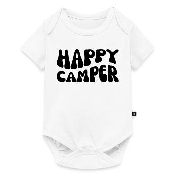 Campeur heureux - Body à manches courtes Premium Bébé - blanc - Devant
