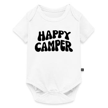 Campeur heureux - Body à manches courtes Premium Bébé - blanc - Devant