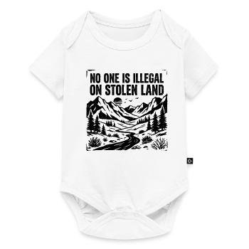 No one is illegal on stolen land - Baby Premium short-sleeve bodysuit - white - Front