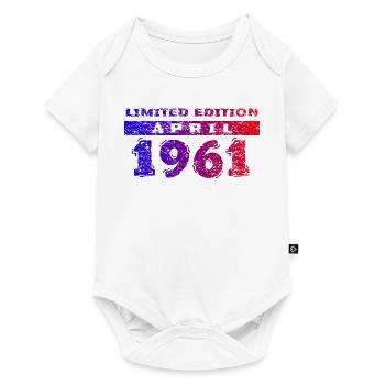 65th Birthday Limited Edition 04/1961 - Baby Premium short-sleeve bodysuit - white - Front