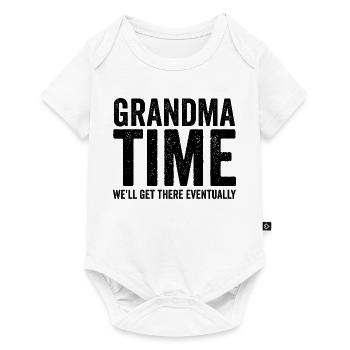 Oma-Zeit, wir schaffen das schon noch! Lustig - Baby Premium Kurzarmbody - Weiß - Vorne