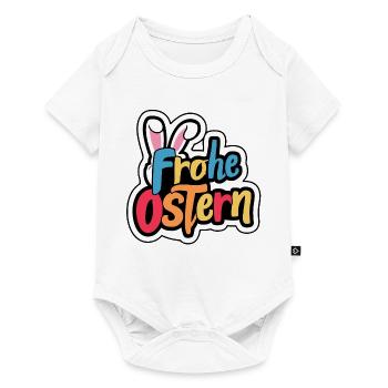 Frohe Ostern Hase - Baby Premium Kurzarmbody - Weiß - Vorne