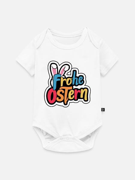 Frohe Ostern Hase - Baby Premium Kurzarmbody - Weiß