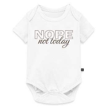 Nope Not Today Shirt – Funny Introvert Saying Tee - Baby Premium short-sleeve bodysuit - white - Front