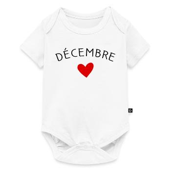 Future maman Décembre – Bébé en route ❤️ - Body à manches courtes Premium Bébé - blanc - Devant