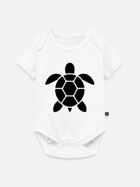 Schildkröte - Baby Premium Kurzarmbody - Weiß
