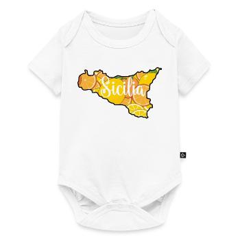 Sizilien Zitrus Motiv - Baby Premium Kurzarmbody - Weiß - Vorne