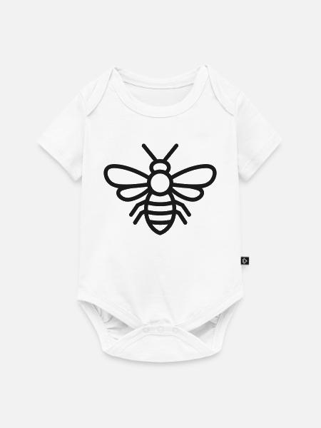 Biene - Baby Premium Kurzarmbody - Weiß