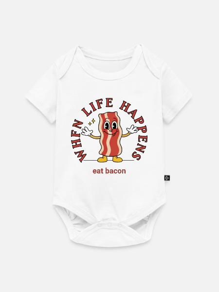 Wenn Leben Passiert – Bacon Genuss - Baby Premium Kurzarmbody - Weiß