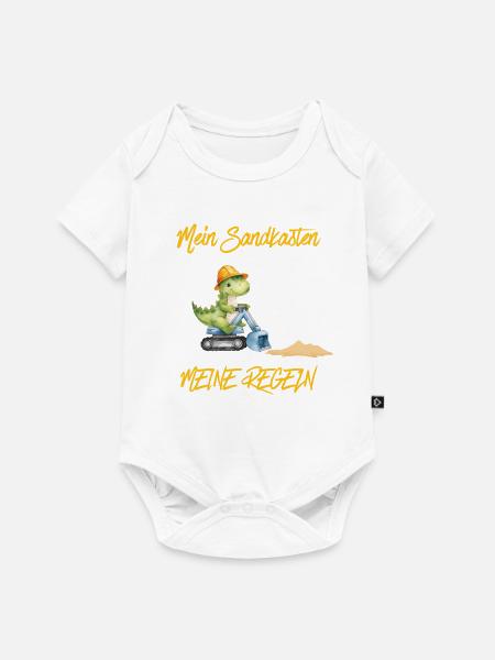 Mein Sandkasten meine Regeln – Kinder Statement - Baby Premium Kurzarmbody - Weiß