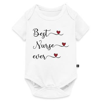 Krankenschwester - beste Krankenschwester - Baby Premium Kurzarmbody - Weiß - Vorne