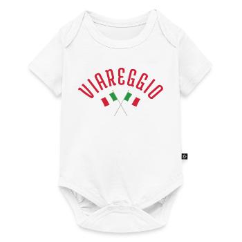 Viareggio Crossed Italian Flags  - Baby Premium short-sleeve bodysuit - white - Front