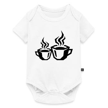 Symbole du café Café - Body à manches courtes Premium Bébé - blanc - Devant