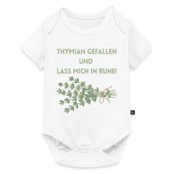 Thymian einen Gefallen und lass mich in Ruhe! - Baby Premium Kurzarmbody - Weiß - Vorne