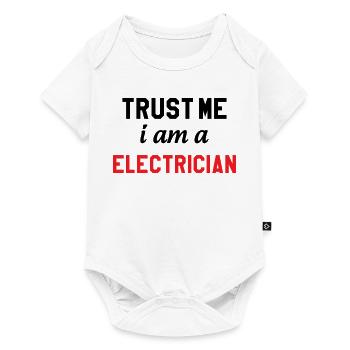 Trust me I'm an electrician: security - Baby Premium short-sleeve bodysuit - white - Front